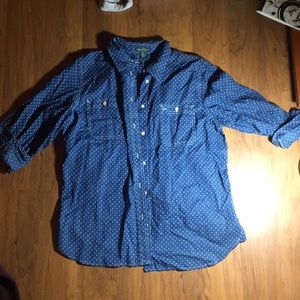 Lauren Jeans Co. Dotted Button Up